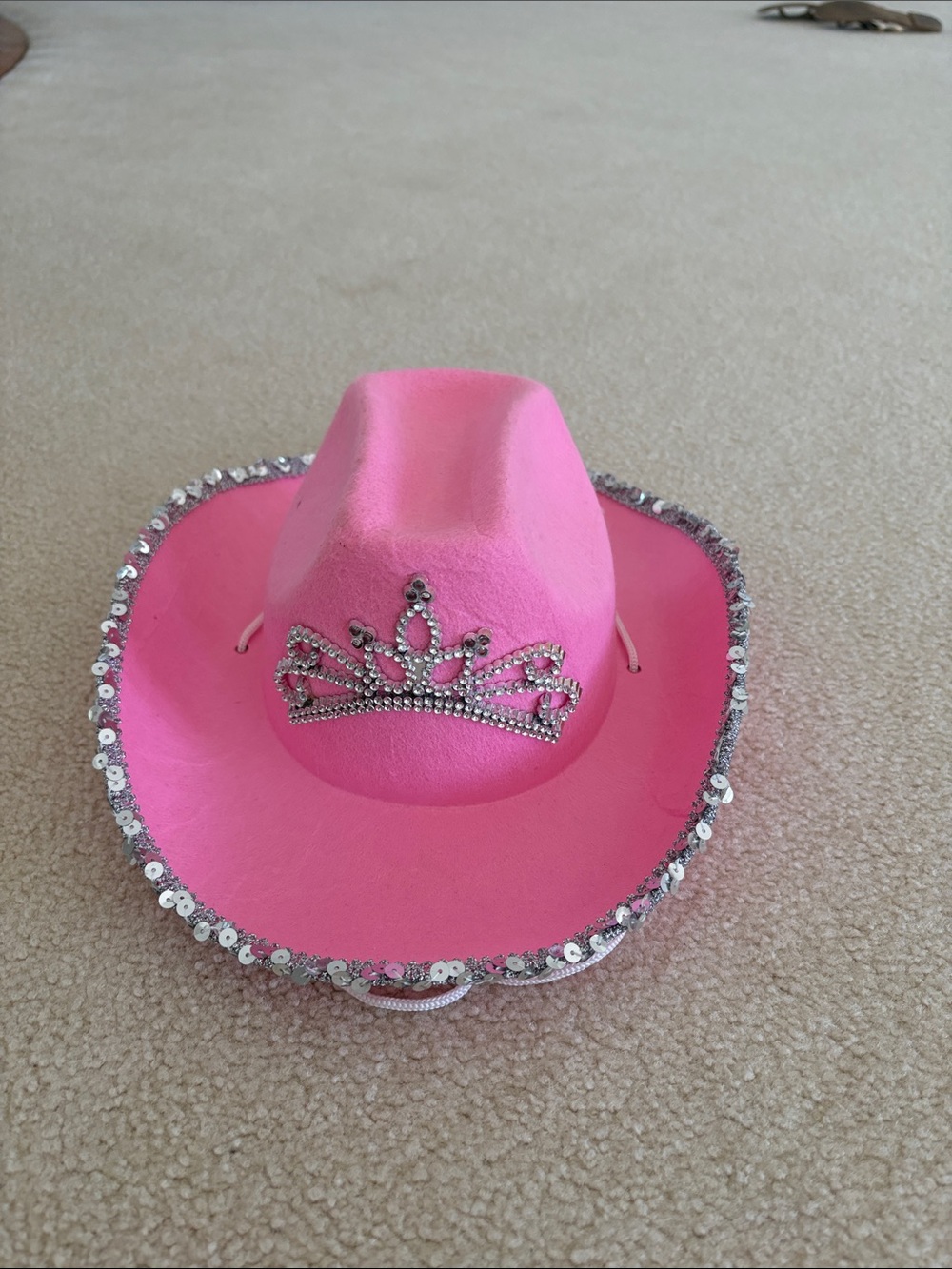 Pink cowgirl hat lights up